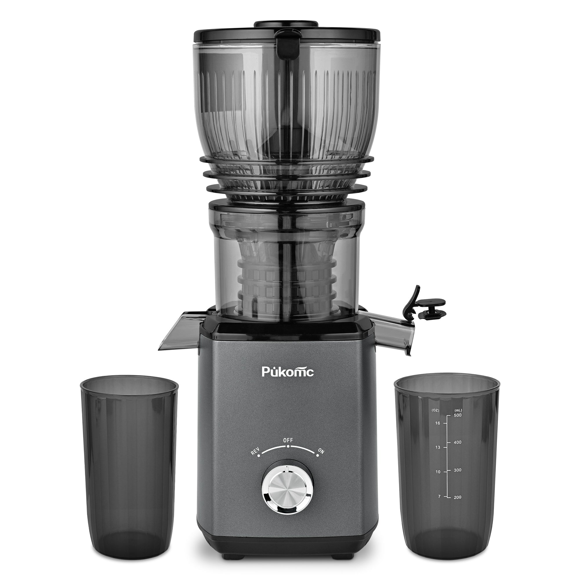 PUKOMC Fruits and Vegetables Juicer Machine for Home, Grey Color