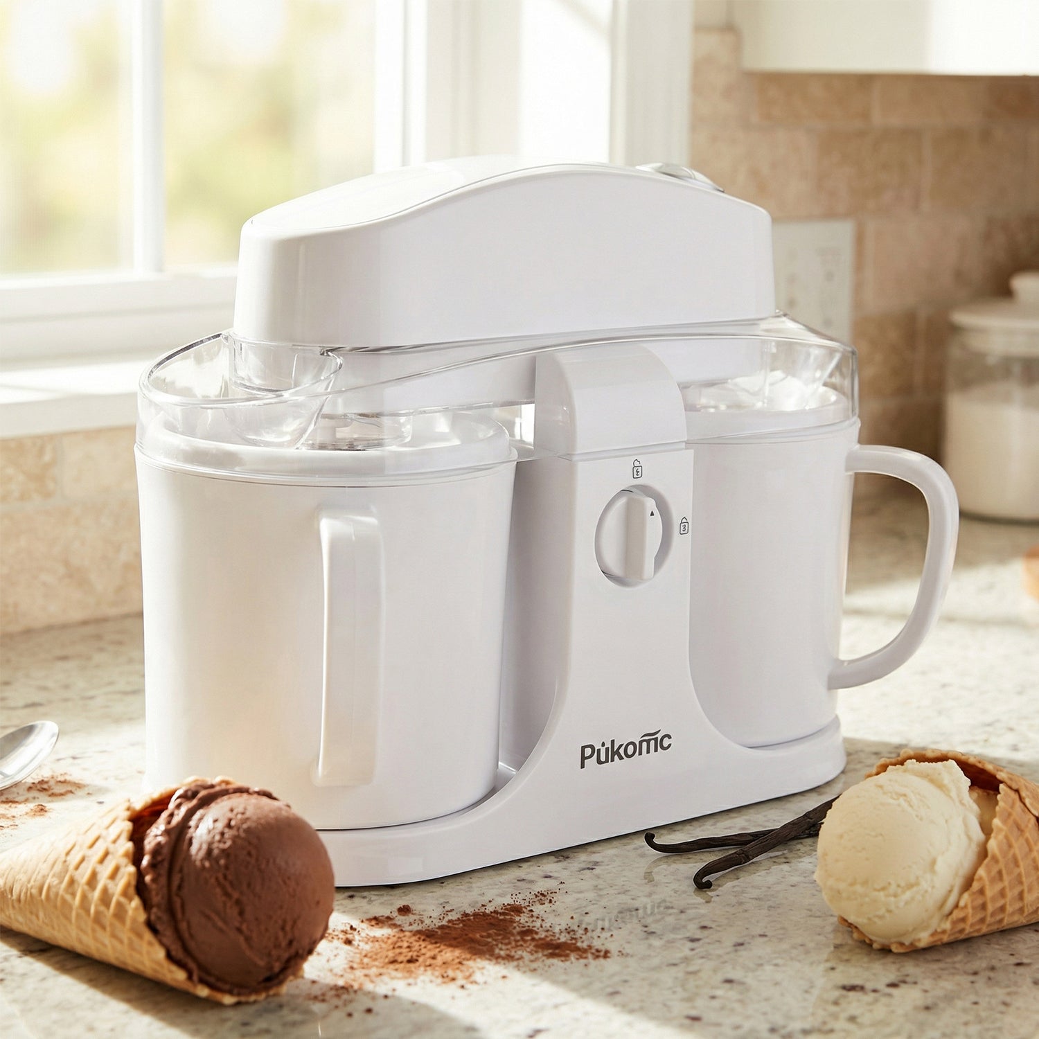 PUKOMC Ice Cream Maker Machine