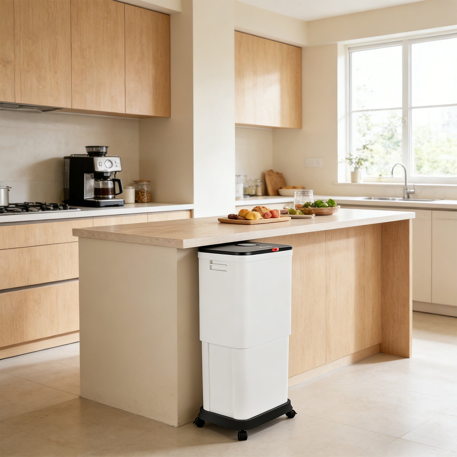 PUKOMC Telescopic Kitchen Trash Can for Kitchen