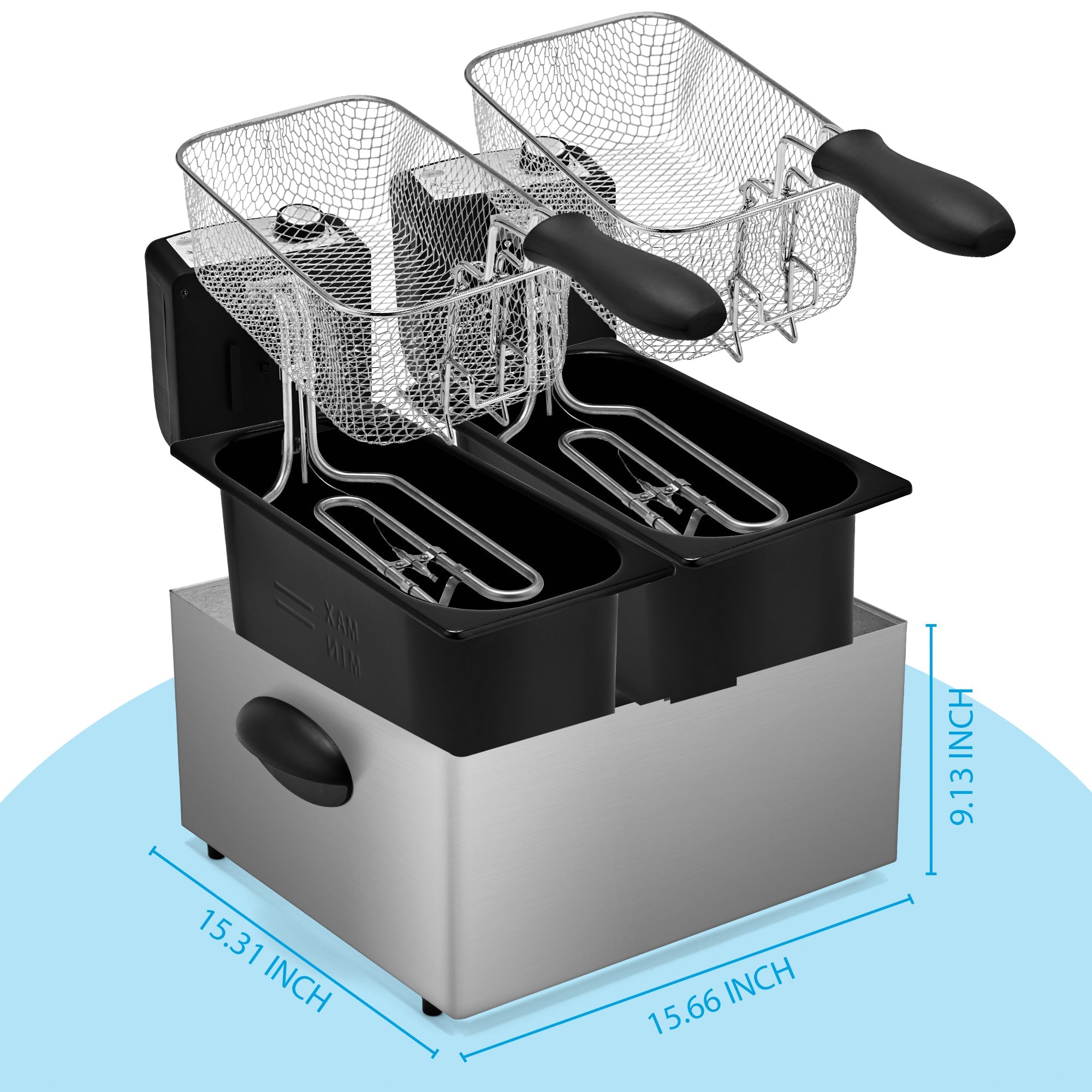 PUKOMC Large Electric Deep Fryer for large parties or family dinners
