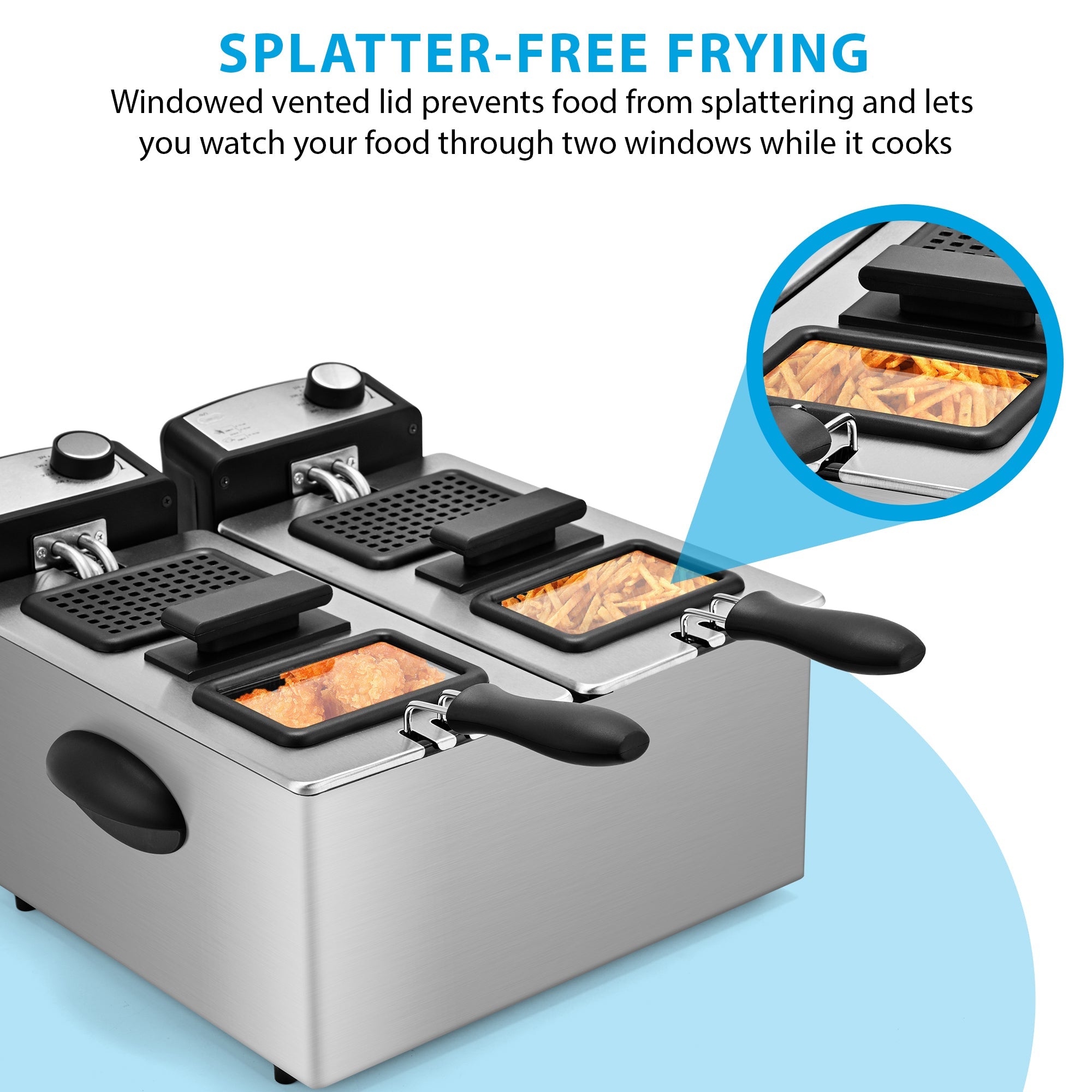 PUKOMC Large Electric Deep Fryer for large parties or family dinners