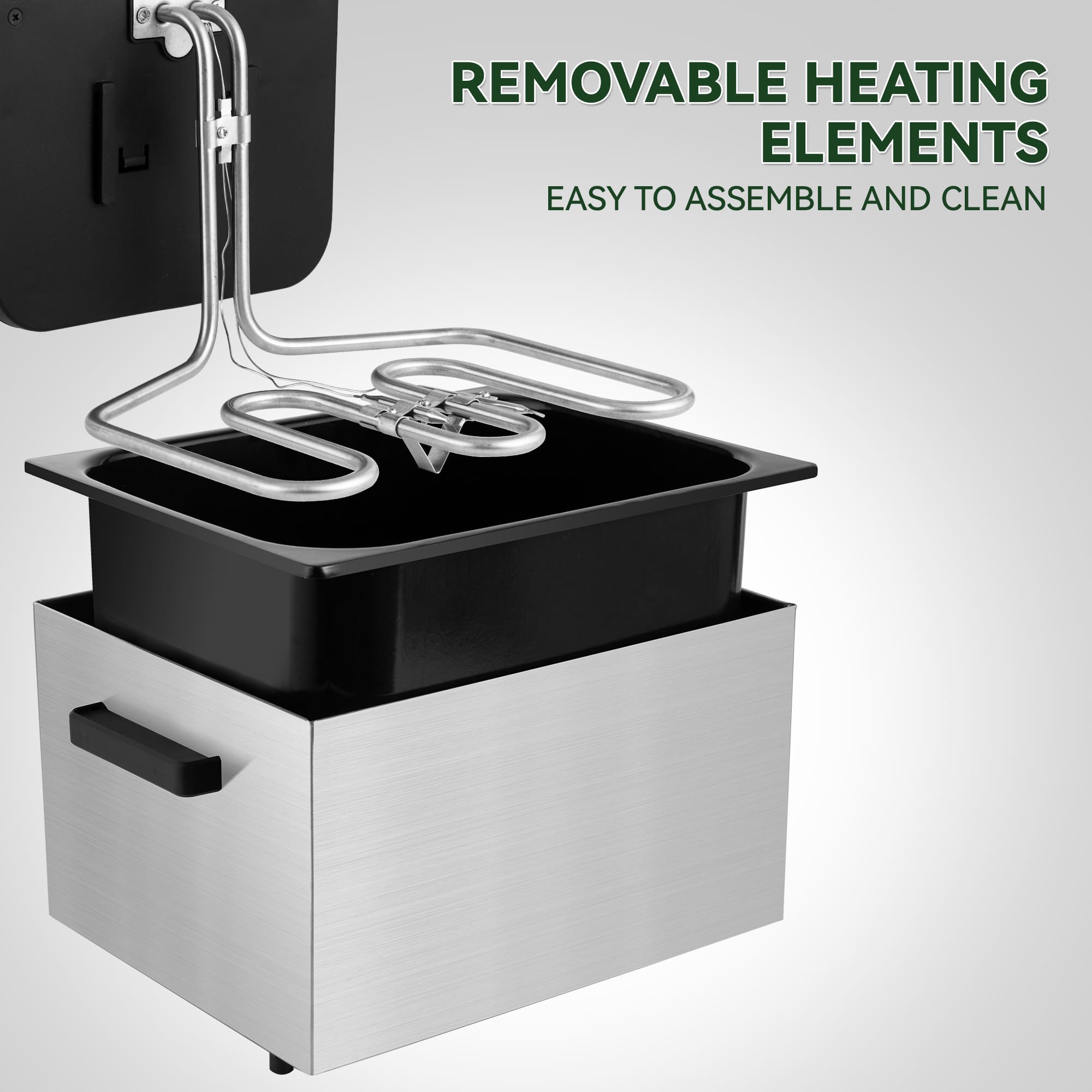 PUKOMC Electric Fryer Machine for Home, Small Fryer for Kitchen