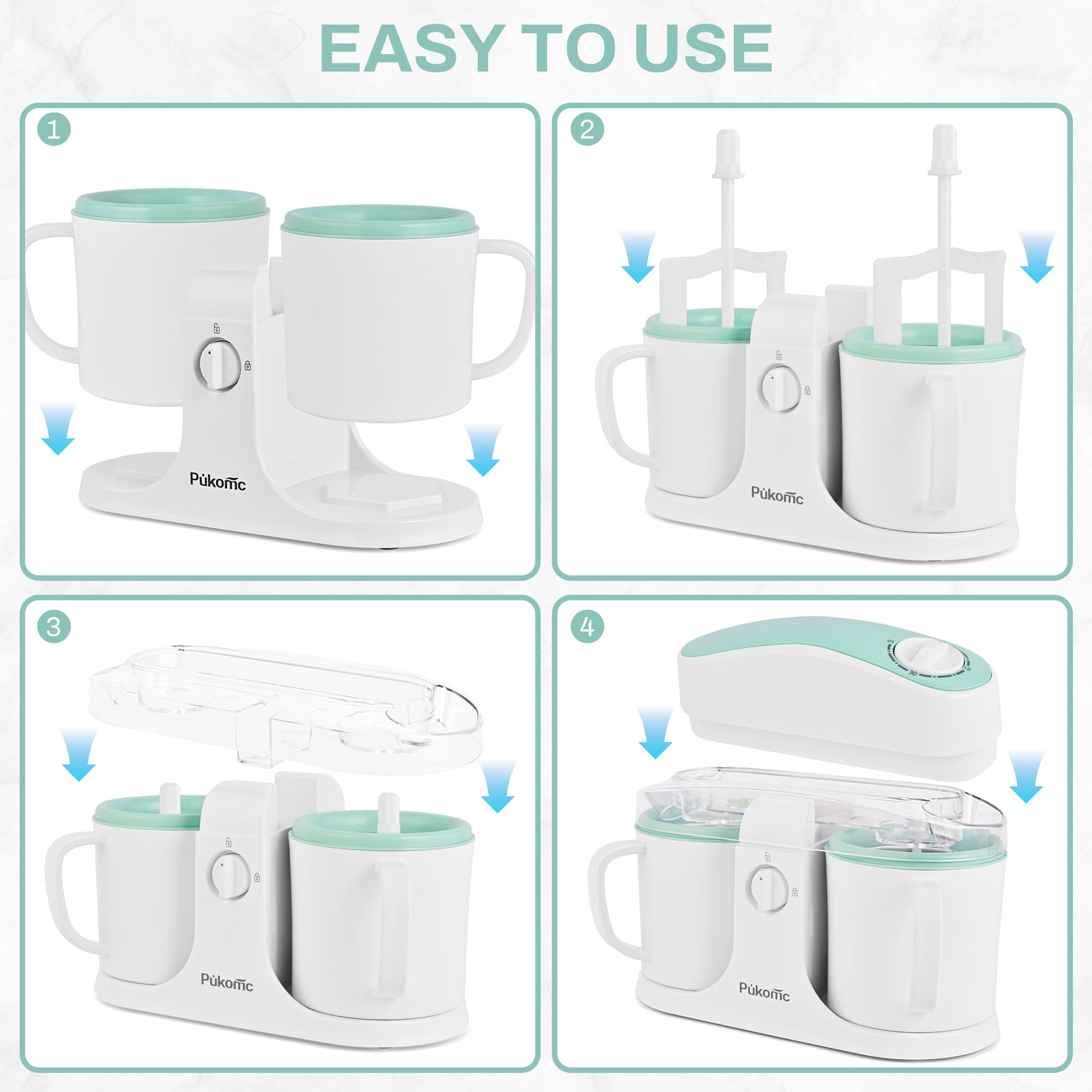 PUKOMC Ice Cream Maker Machine