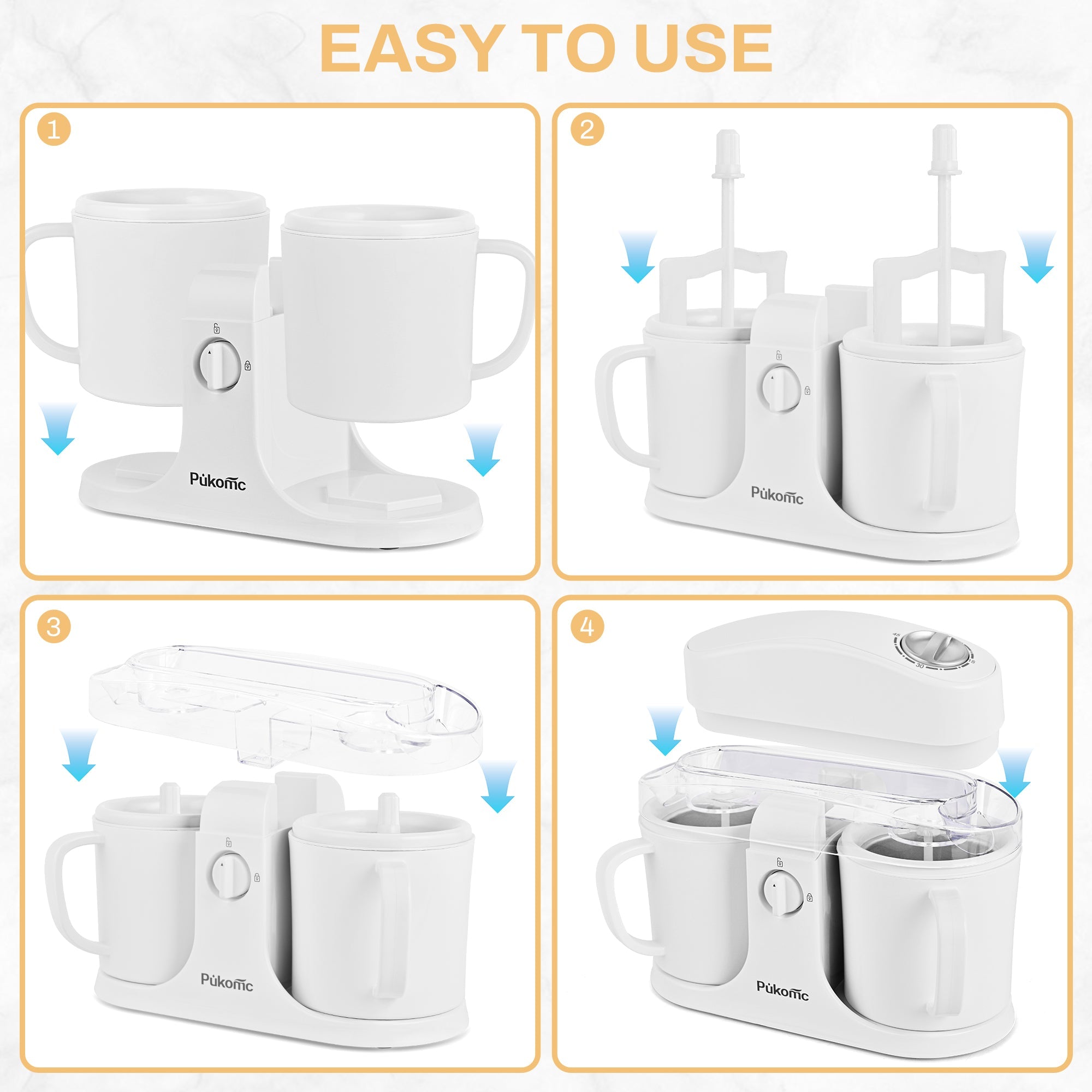 PUKOMC Ice Cream Maker Machine
