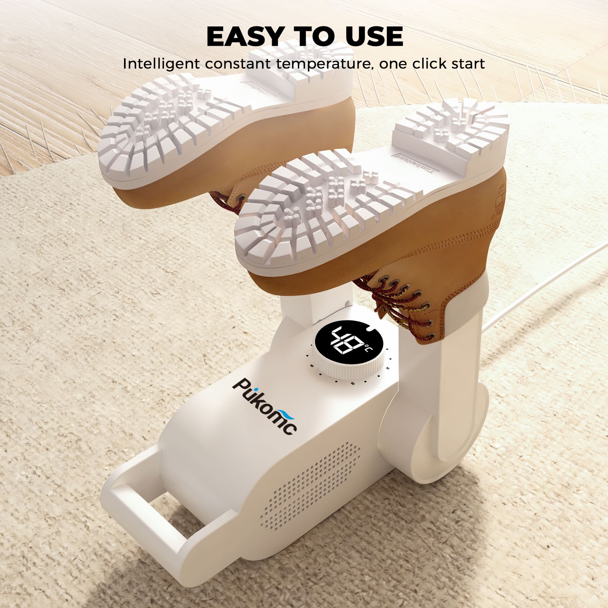 PUKOMC Foldable & Telescoping Shoe Dryer
