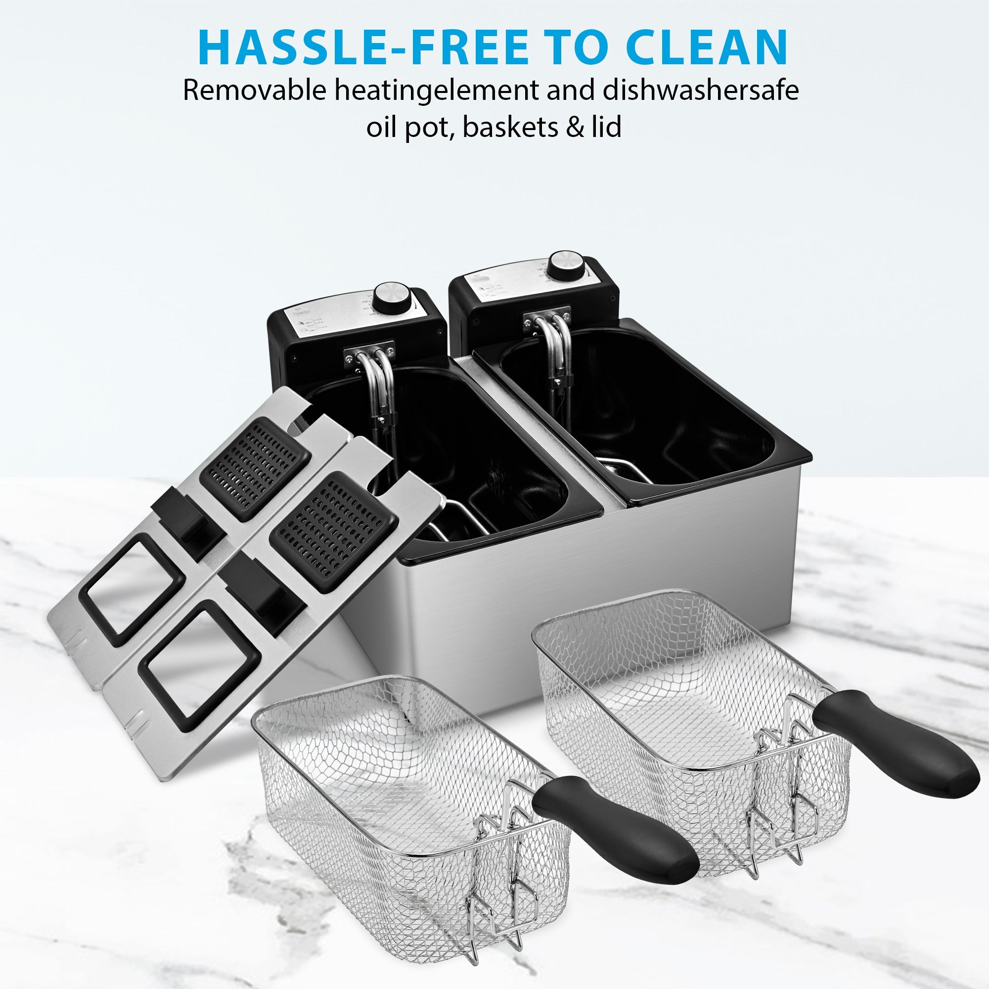 PUKOMC Large Electric Deep Fryer for large parties or family dinners